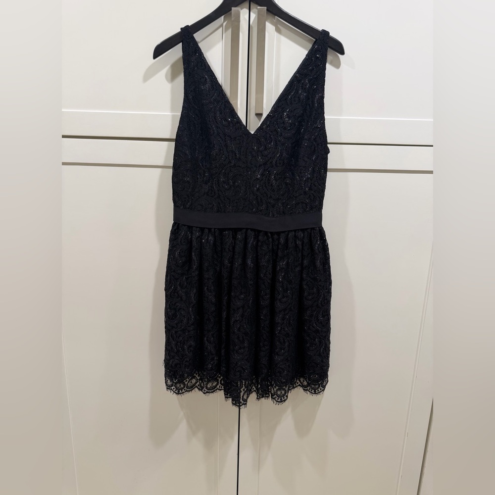 Robert Rodriguez Black Lace Mini Dress size 12